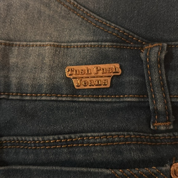 Tush Push High Waist Blue Denim Capris Jeans - Picture 6 of 11